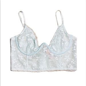 NWT Victoria’s Secret: Rare 🔥 34B Mint Green Floral Lace Corset Busier Lingerie